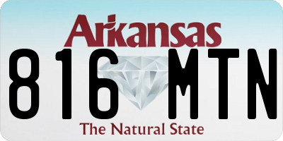 AR license plate 816MTN