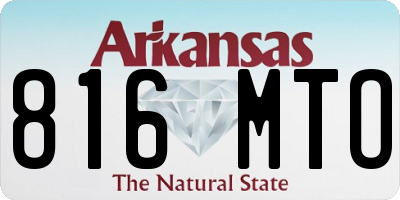 AR license plate 816MTO
