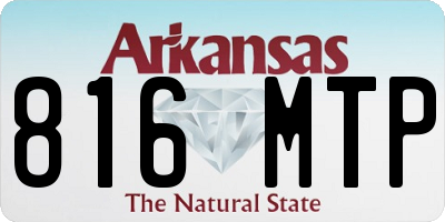 AR license plate 816MTP