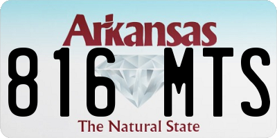 AR license plate 816MTS