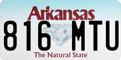 AR license plate 816MTU