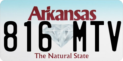 AR license plate 816MTV