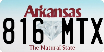 AR license plate 816MTX