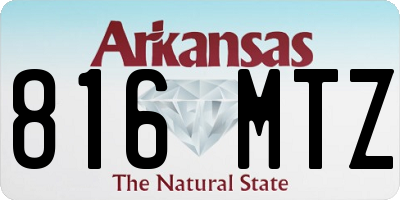 AR license plate 816MTZ