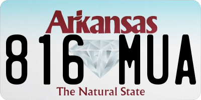 AR license plate 816MUA