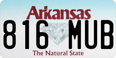 AR license plate 816MUB