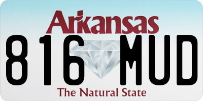 AR license plate 816MUD