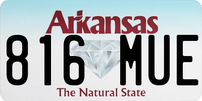 AR license plate 816MUE