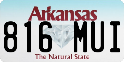AR license plate 816MUI