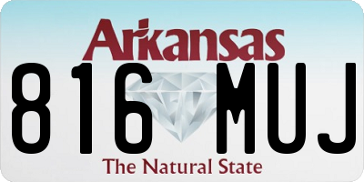 AR license plate 816MUJ