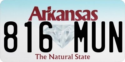 AR license plate 816MUN