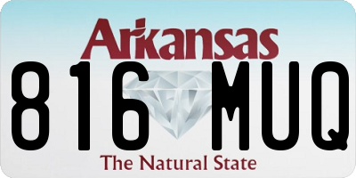 AR license plate 816MUQ