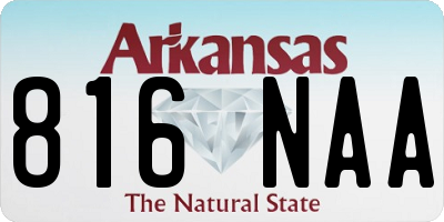 AR license plate 816NAA