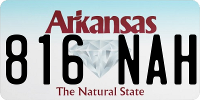 AR license plate 816NAH
