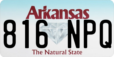 AR license plate 816NPQ