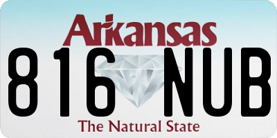 AR license plate 816NUB