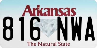 AR license plate 816NWA