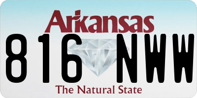 AR license plate 816NWW