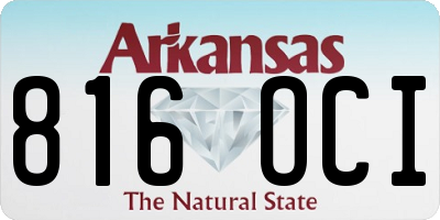 AR license plate 816OCI