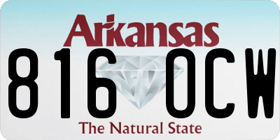 AR license plate 816OCW