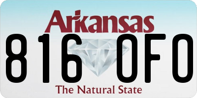 AR license plate 816OFO