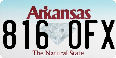 AR license plate 816OFX