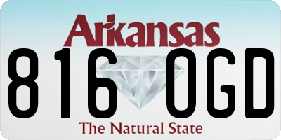AR license plate 816OGD