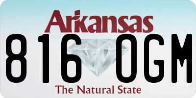 AR license plate 816OGM