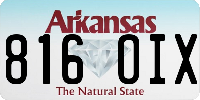 AR license plate 816OIX