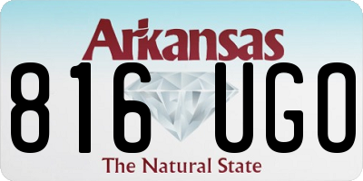 AR license plate 816UGO