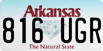 AR license plate 816UGR