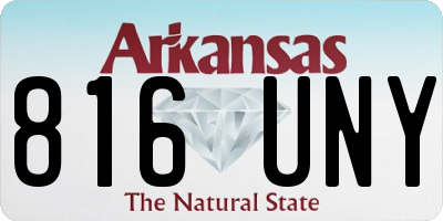 AR license plate 816UNY