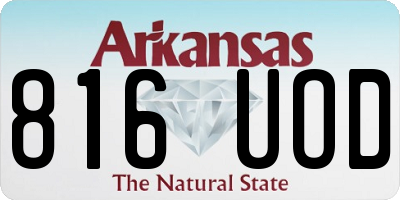 AR license plate 816UOD