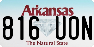 AR license plate 816UON
