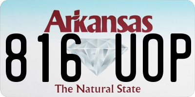 AR license plate 816UOP