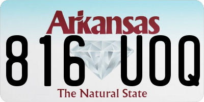AR license plate 816UOQ