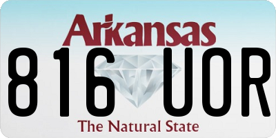 AR license plate 816UOR