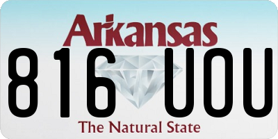 AR license plate 816UOU