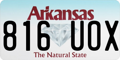 AR license plate 816UOX