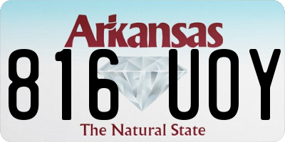 AR license plate 816UOY