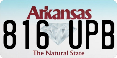 AR license plate 816UPB