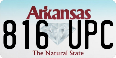 AR license plate 816UPC