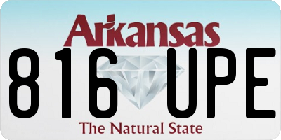 AR license plate 816UPE