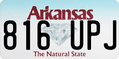AR license plate 816UPJ