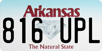 AR license plate 816UPL