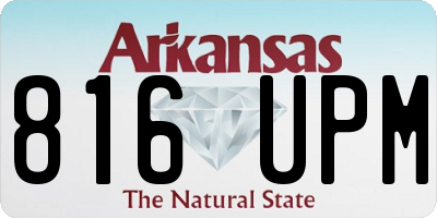 AR license plate 816UPM