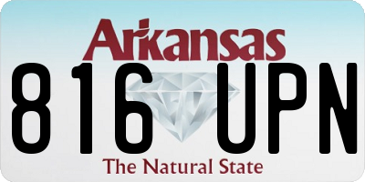 AR license plate 816UPN