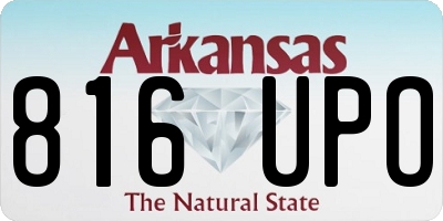AR license plate 816UPO