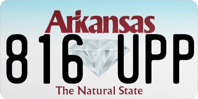 AR license plate 816UPP