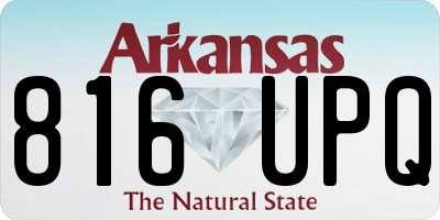 AR license plate 816UPQ